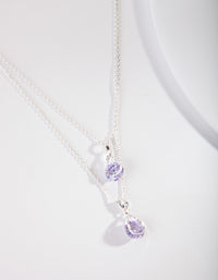 Silver Cubic Zirconia Teardrop Necklace - link has visual effect only