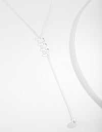 Silver Cubic Zirconia Drop Necklace - link has visual effect only