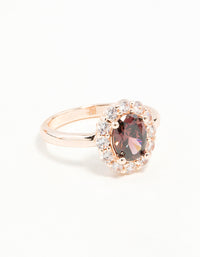 Rose Gold Pink Stone Engagement Ring - link has visual effect only