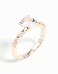 Rose Gold Diamante Engagement Ring - link has visual effect only