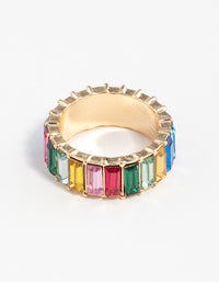 Gold Rainbow Gem Ring - link has visual effect only