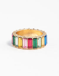 Gold Rainbow Gem Ring - link has visual effect only