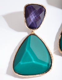 Green Blue Stone Drop Earrings - link has visual effect only