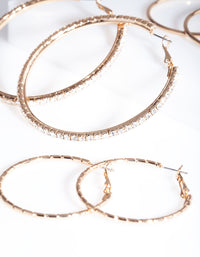 Gold Statement Diamante Hoop Pack - link has visual effect only