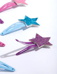 Kids Glitter Star Hair Clip 6-Pack - link has visual effect only