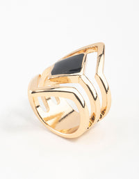 Gold Diamond Shape Ring - link has visual effect only