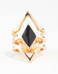 Gold Diamond Shape Ring - link has visual effect only