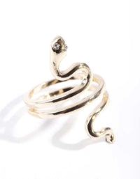 Gold Fine Sleek Snake Ring - link has visual effect only