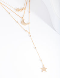 Gold Celestial Layered Necklace - link has visual effect only