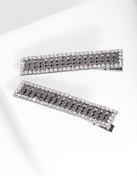 Gunmetal Glow Mesh Hair Clips Pack - link has visual effect only