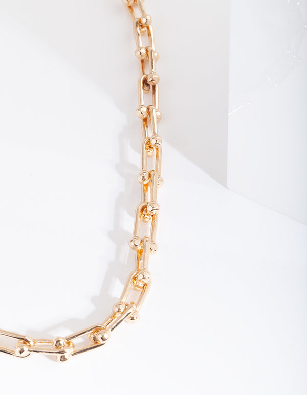 Gold Chain Link Necklace