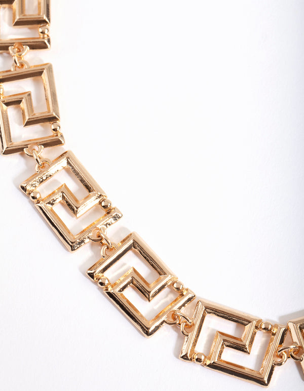 Gold Maze Chain Necklace