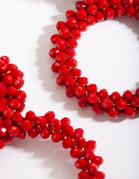 Red Cluster Bead Earrings - link has visual effect only