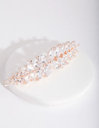 Cubic Zirconia Rose Gold Laurel Hair Clip - link has visual effect only