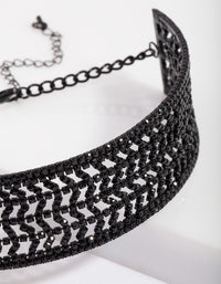 Black Dazzle Multi Diamante Choker - link has visual effect only