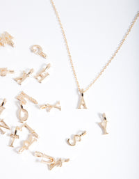 Kids Gold Make Your Own Letter Necklace - link has visual effect only