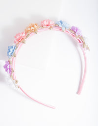 Kids Multi Coloured Flower Headband - link has visual effect only