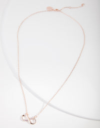 Rose Gold Diamond Simulant Infinity Pendant Necklace - link has visual effect only