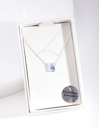 Silver Diamond Simulant Crystal Thread Necklace - link has visual effect only