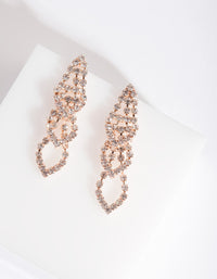 Mini Rose Gold Gradual Loop Cup Chain Earrings - link has visual effect only