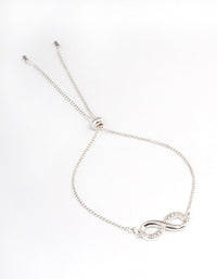 Silver Diamante Infinity Toggle Bracelet - link has visual effect only