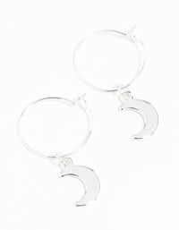 Silver 13mm Moon Hoop Earrings - link has visual effect only