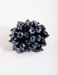 Navy Gem Cluster Ring - link has visual effect only