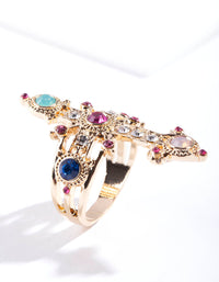 Gold Dolce Vita Cross Ring - link has visual effect only