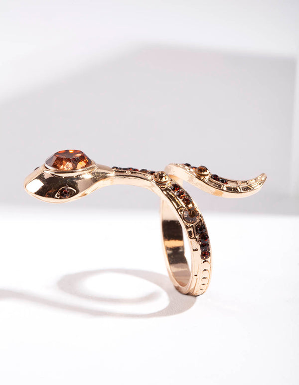 Jewelled Snake Ring