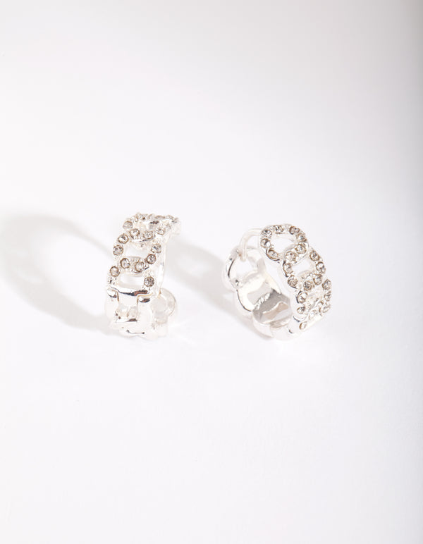 Silver Looped Mini Hoop Earrings