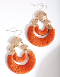 Gold Thread Wrap Drop Earrings - link has visual effect only