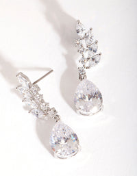 Diamond Simulant Leaf Crawler Earrings - link has visual effect only