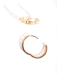 Gold Roman Numeral Hoop Earrings - link has visual effect only