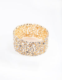 Gold Embellished Stone Stretch Bracelet - link has visual effect only