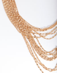 Gold Multi Row Necklace - link has visual effect only