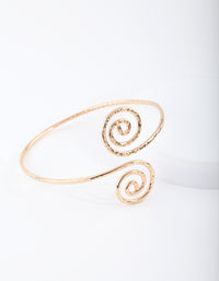 Gold Hammered Swirl Arm Cuff - link has visual effect only