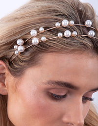 Silver Thread Wrapped Diamante Headband - link has visual effect only