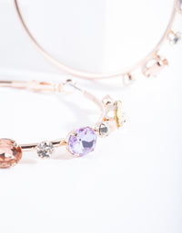 Rose Gold Jewelled Hoop Earrings - link has visual effect only