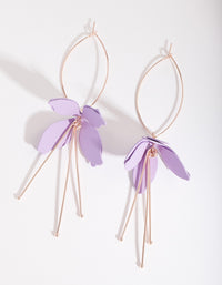 Lilac Flower Drop Earrings - link has visual effect only