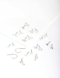 Silver Bow & Arrow Earring 12-Pack - link has visual effect only