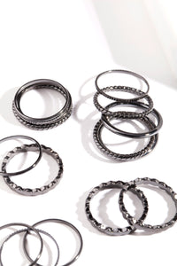 Gunmetal Fine Band Ring 16-Pack - link has visual effect only