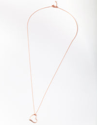 Rose Gold Plated Sterling Silver Open Heart Necklace - link has visual effect only