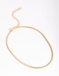 Gold Plated 35cm Flat Snake Necklace - link has visual effect only