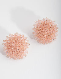 Blush Faceted Flower Earrings - link has visual effect only