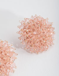 Blush Faceted Flower Earrings - link has visual effect only