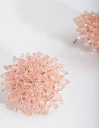 Blush Faceted Flower Earrings - link has visual effect only