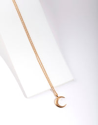 Gold Plated Sterling Silver Crescent Moon Necklace - link has visual effect only