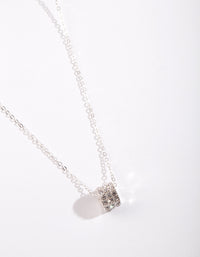 Silver Diamante Ring Necklace - link has visual effect only