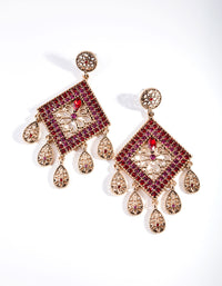 Red Statement Earrings - link has visual effect only