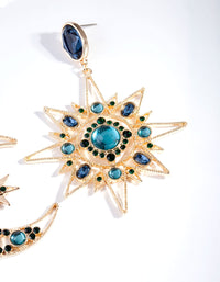 Blue Statement Celestial Earrings - link has visual effect only